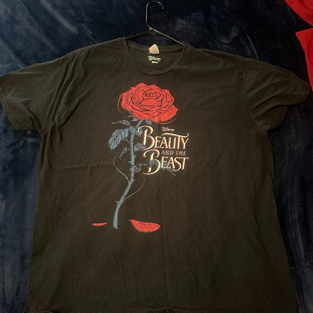 Disney's Beauty & The Beast Men's Wilting Rose Logo Tee